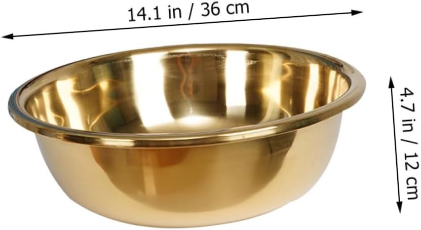 Stainless Steel Mixing Basin Thick Vegetable Wash Bowl for Kitchen Use Large Capacity for Fruit Washing and Dough Preparation Easy to Clean and Stable Design