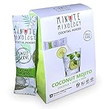 Minute Mixology Cocktail Mixers - Low Calorie, All Natural Ingredients - Drink Mix for Liquor/Spirits and Non-Alcoholic Beverages (Coconut Mojito, 16 Packets)