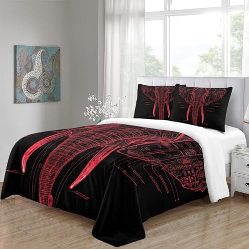 Housse de couette éléphant 3D en microfibre douce parure super king - 5