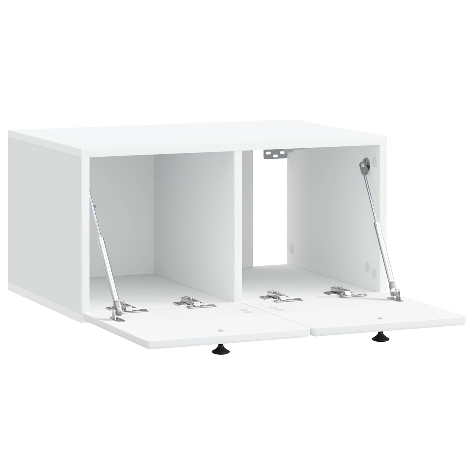 Gecheer Wandmontierter TV-Schrank 59,5 x 41 x 30 cm Weiß Holzwerkstoff, Fernsehschrank Fernsehtisch TV-Lowboard für Wohnzimmer Home-Cinema Gamerzimmer899185