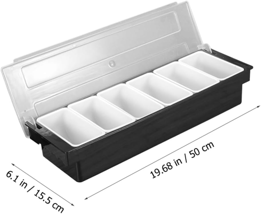 Fruit Serving Box Compartments Dried Fruit Case Compact Condiment Containers for Lunch