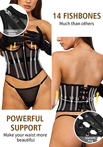 Women Sexy Corset Top Lingerie & Underbust Corset Tops For Women Waist Belt #TOP4
