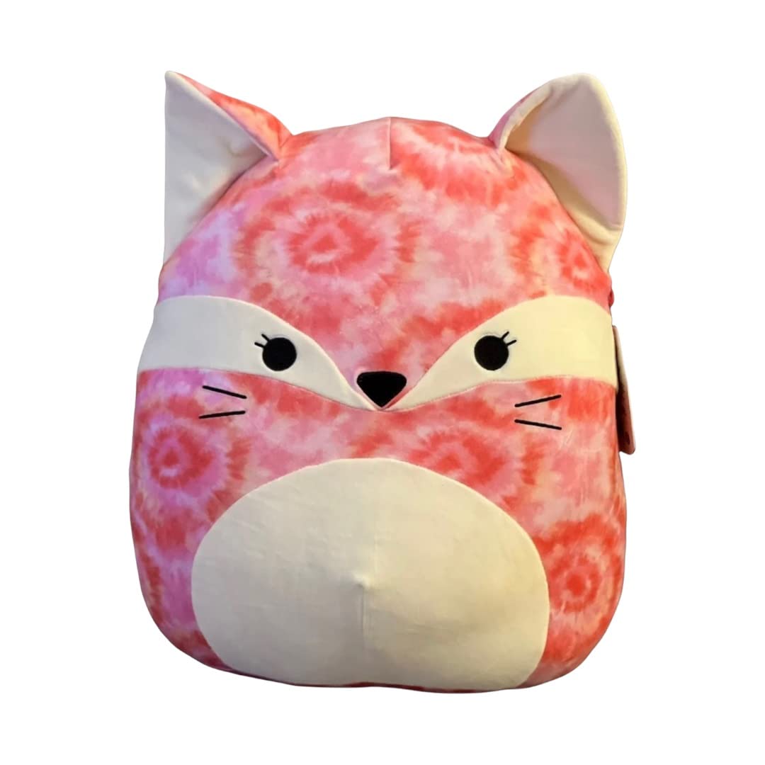 Squishmallows Official Kellytoy 16 Inch Soft Plush Squishy Toy Animals (Fifi Tie Dye Fox (5 Year Ann