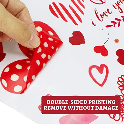 218 Piezas Decoraciones para Ventanas Día de San Valentín miniatura 3