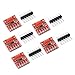 Teyleten Robot MCP4725 12-bit I2C DAC Breakout Module Development Board 2.7V to 5.5V for Arduino Raspberry Pi 5PCS
