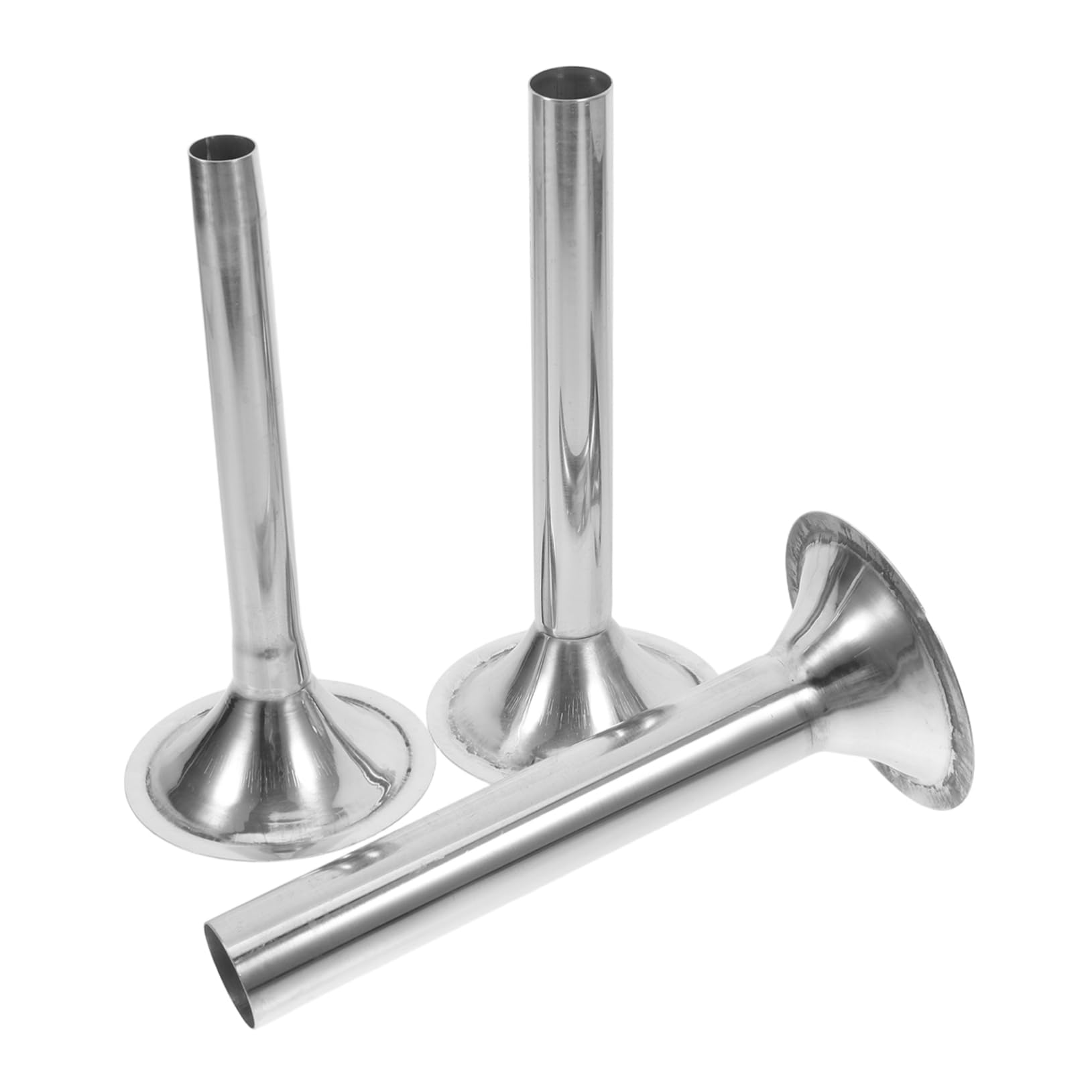 STOBAZA 3-pc Stainless Steel Sausage Filler Kit Meat Stuffer Tube Funnel Set for Home Professional Use