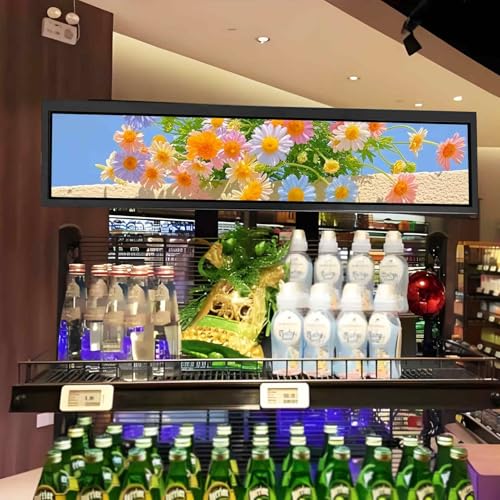 Image of VSDISPLAY 24'' Touchscreen 1920x360 Monitor Android 11 Stretched Bar LCD | Supports USB Auto Copy Autoplay,as Extra Advertising Display for Supermarket,Exhibition,Office,Elevator