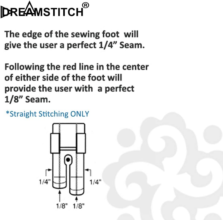 dreamstitch klare Sicht 2.5-10.2 cm (Viertel Zoll) Quilting Nähmaschine Nähfuß, passend für alle niedrigschaft Singer - Image 3