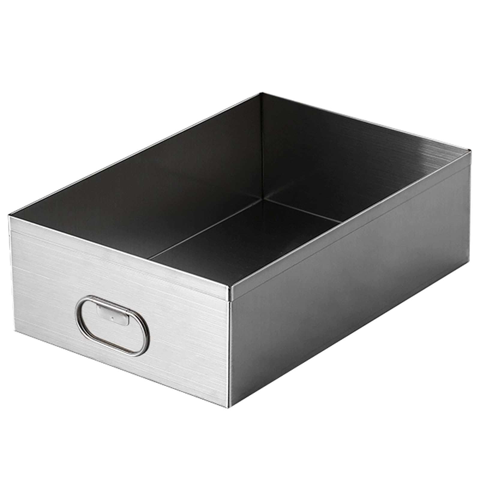 IvyLoutish Oil Drain Pan, Metal Drip Pan with Side Handles for Grease Collection from Vehicles, Refrigerators, and Barbecue Grills