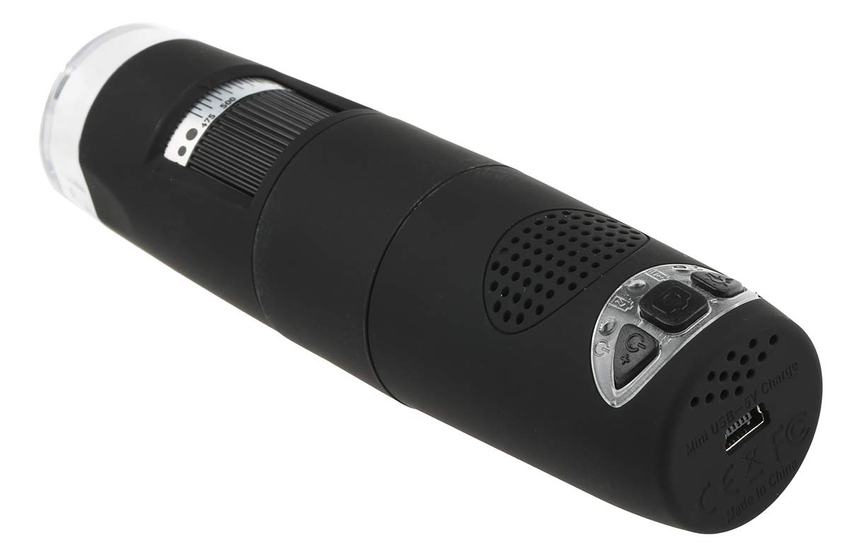 RS PRO Mikroskop USB WiFi, powiększenie 500 → 600 x 30 kl./s, LED, 1280 x 1024 pikseli, zasilanie bateryjne