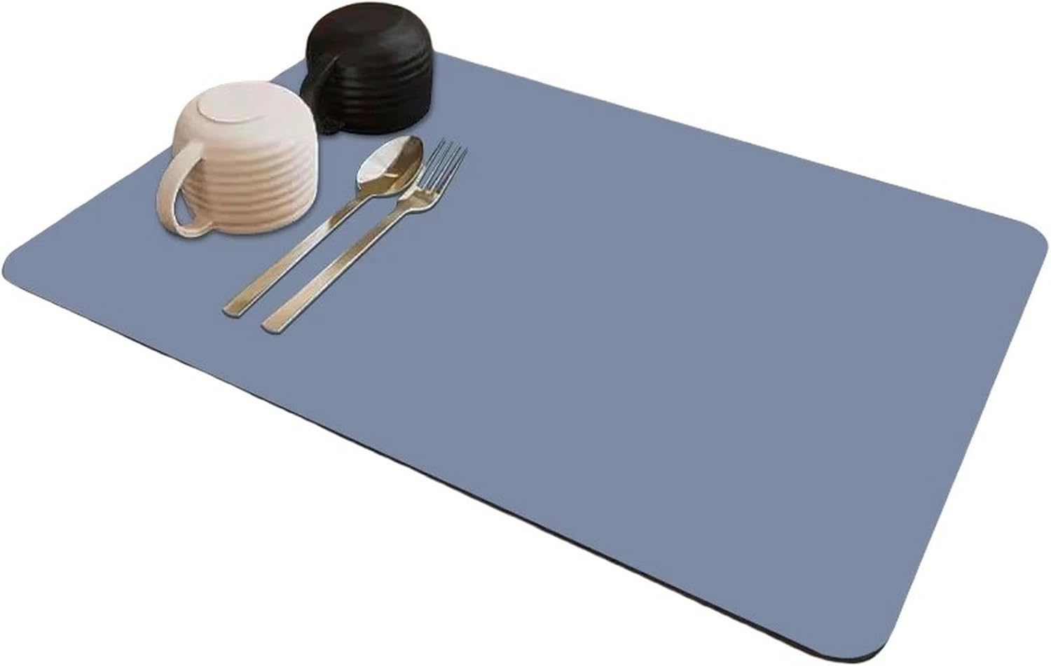 Dish drying mat Minimalist Kitchen Diatom Mud Mat Coffee Tray Countertop Drying Mat Drain Pad-Khaki-50X60cm