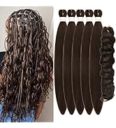 Brown Braiding Hair Pre Stretched Knotless Braiding Hair for Boho Braids Ocean Wave Boho Hair Ext...