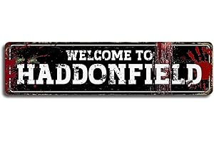 Retro Michael Myers Halloween Sign: Welcome to Haddonfield