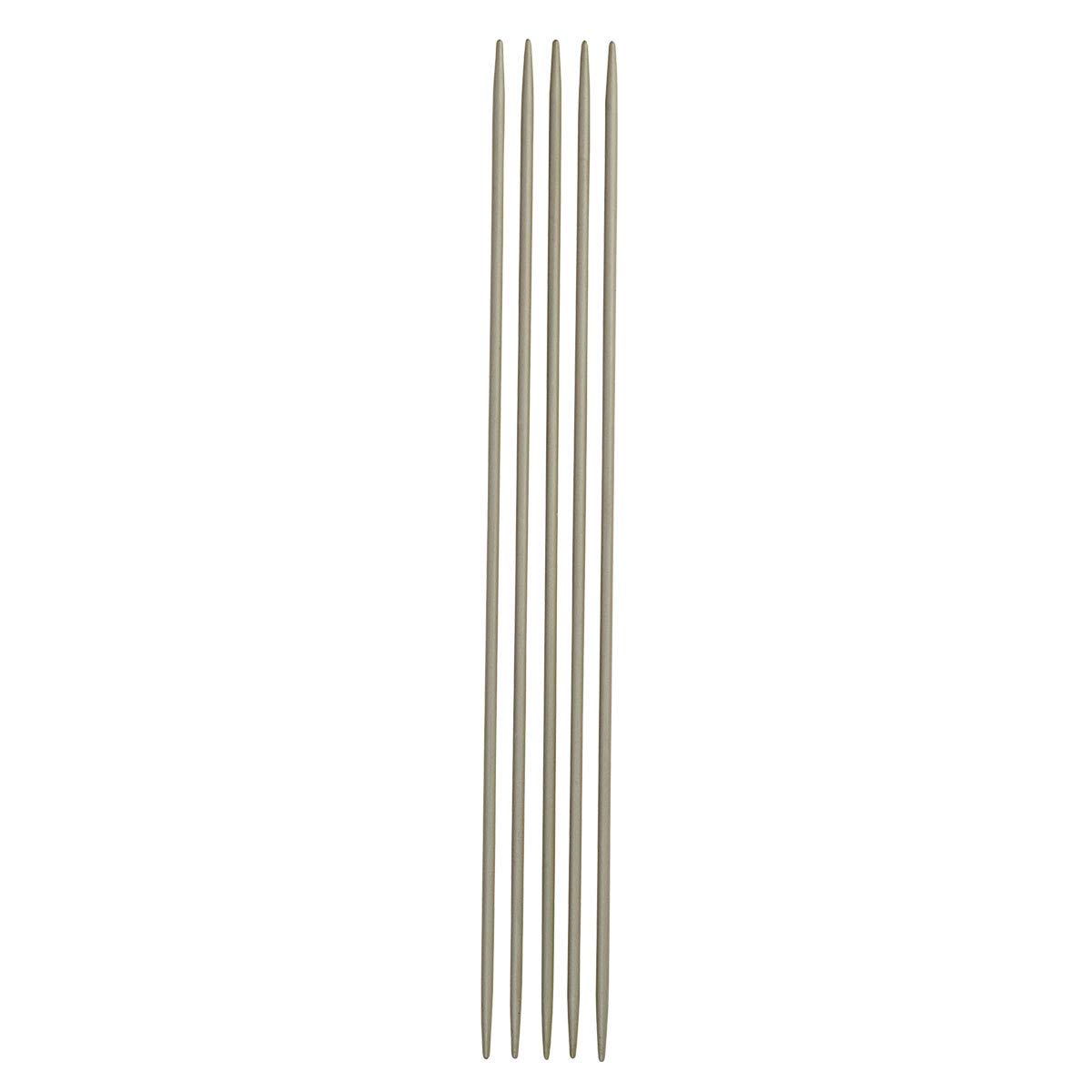 Prym Ferri da Maglia a 2 Punte in Alluminio Grigio Perla 15 cm 2,00 mm