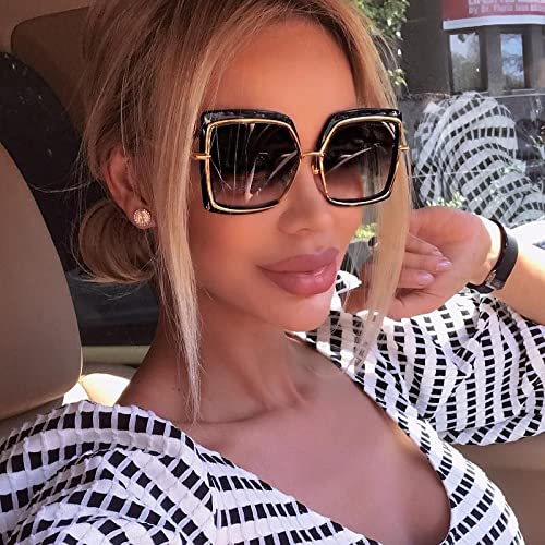 Big Frame Sunglasses Women Gradient Sun Glasses Female Mirror Ladies Shades Glasses4