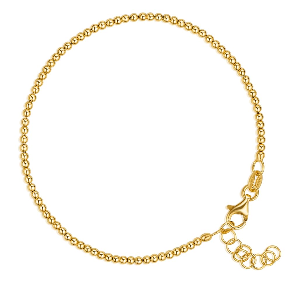 OROVI Bracciale Donna Argento 925 placcato oro 18kt Bracciale 18 cm, estendibile fino a 21 cm, Made in Italy, gioiello anallergico confezionato in un elegante astuccio portagioie