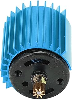 2 Speed 370 Brushed Motor, Heat Dissipation High Speed High Efficiency RC Brush Motor Metal Gear with Heat Sink for WPL RC Car(Blue)