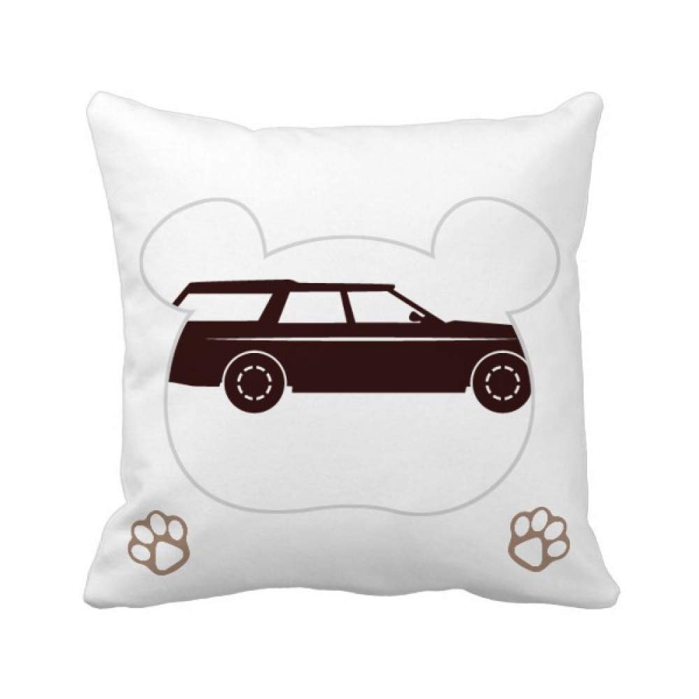 Housse de coussin carrée avec motif de voitures pour décorer la chambre d'un passionné