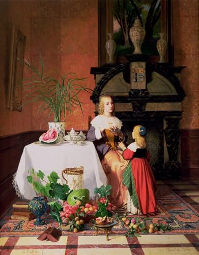 Pinturas murales retro de David Emil De Noter: carteles e impresiones de figuras y frutas 60x90cm