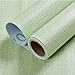 Yancorp Faux Grasscloth Peel Stick Wallpaper Fabric Self-Adhesive Paper Linen Removable Fireaplace Kitchen Backsplash Wall Door Counter Top Liners (15.7' x 120', Light Green)