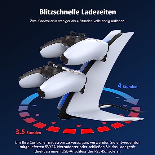 NexiGo PS5 DualSense Controller Ladestation für schnelles Laden