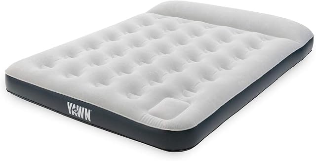YAWN AIR Camping Mattress with built in foot pump, Double