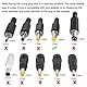 sourcing map 4Stk. DC Stecker 4,8mm x 1,7mm Strom Kabel Stecker Adapter schwarz