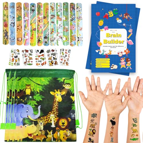 Image of Party Propz Jungle Theme Return Gifts for Birthday - 40 Pcs return gifts for kids birthday party Brain Builder Book | stationery set for kids return gift | birthday return gift for kids 6-12