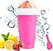 Slushy Maker Cup - Tazza per spremere magica, congelata rapida, tazza per frullati, doppio strato, per bambini fatti in casa, ideale per la produzione di granate estive fai da te per gelato (magenta)