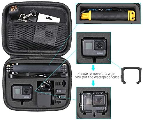 Medium Carrying Case Protective Storage Bag with Surface-Waterproof Compatible with GoPro Hero 7/(2018)/6/5 Black,Session 5/4,Hero 3+,AKASO Action Camera and More- Perfect for Travel and Storage