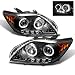 For Scion tC Sport Coupe Black Bezel Dual Halo Projector LED Headlights Replacement Left/Passenger Lamps