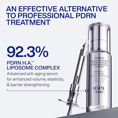 IOPE XMD Stem III Clinical Recovery Serum - Professional PDRN Treatment-Level Results - Visibly Firms, Plumps Volume, and Refines Pores - With Hyaluronic Acid - 1.01 fl. oz