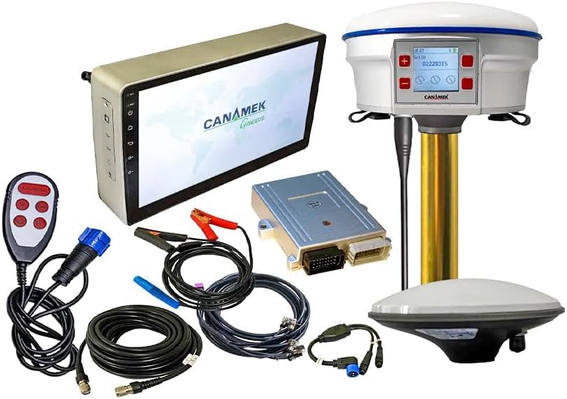 GPS Control System 3D Leveler | GPS System for Leveling | Agriculture GPS | Single Antenna Includes GPS Base Station, High Precision Satelite Antenna