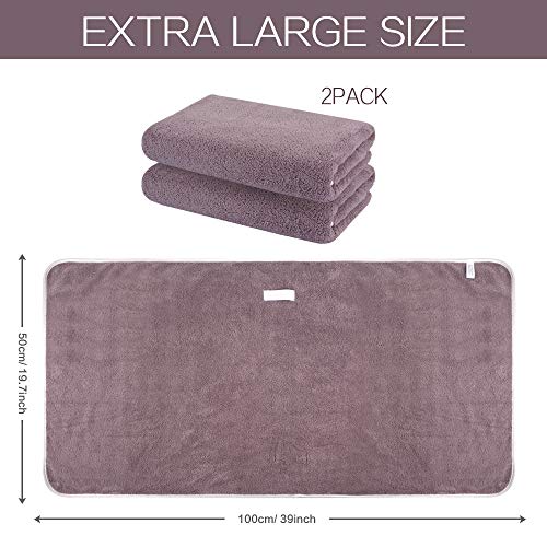 Sunland Microfiber Hair Towel, Perfect For Curly, Long & Thick Hair, Super Absorbent, Quick Drying Band, Anti-Hair Dry,20 X 40 Inch (50.8 X 101.6 Cm) #TOP2
