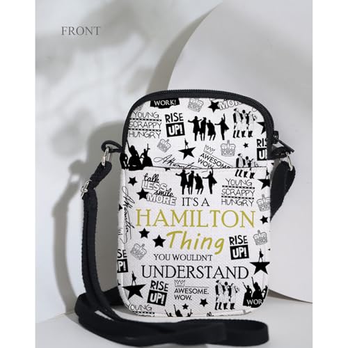 KUIYAI Hamilton Broadway Musical Theatre Crossbody Bag for Musical Lover Gift, Theatre Nerd Gift, Shoulder Bag for Actress Actor Drama Teacher, Hamilton Lover Gift
