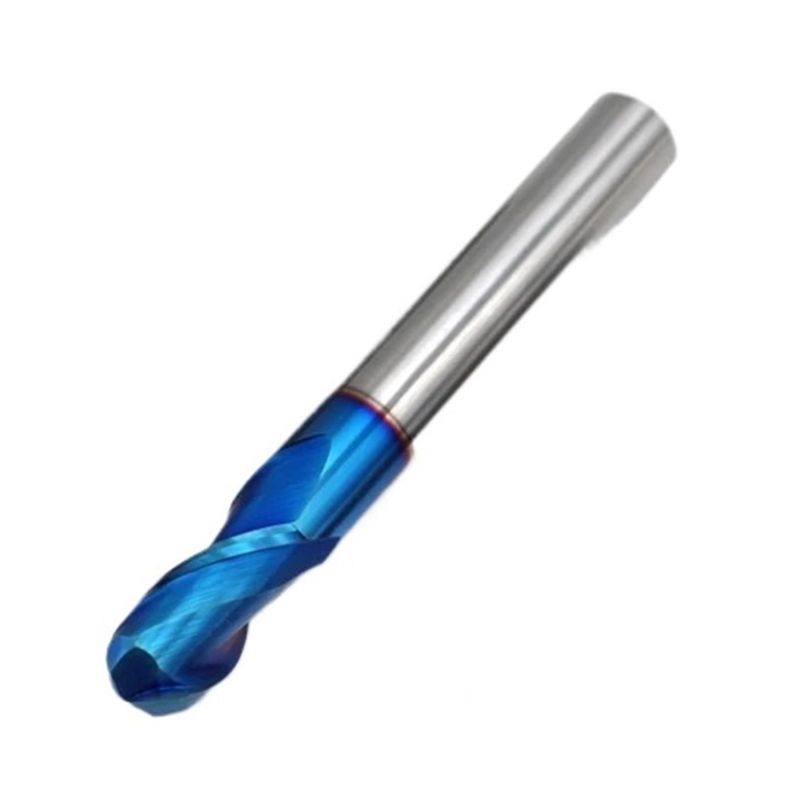 Fresadora de recubrimiento Nano azul HRC70, máquina CNC carburo tungsteno acero 2 flautas, herramientas fresado con cabezal bola, 1 Uds(R3.0x100L)