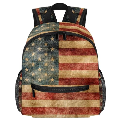 Sac à dos léger grunge avec drapeau américain pour voyage et loisirs