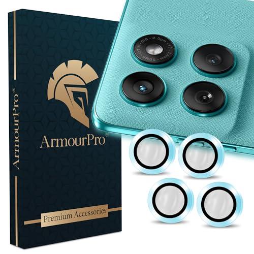 Image of ArmourPro Camera Rings Tempered Glass for Motorola Edge 60 Fusion, Tough HD Individual Aluminum Alloy Rings 9H Camera Cover, Scratch-Resistant,Camera Lens Protection| Blue, 1 Pack