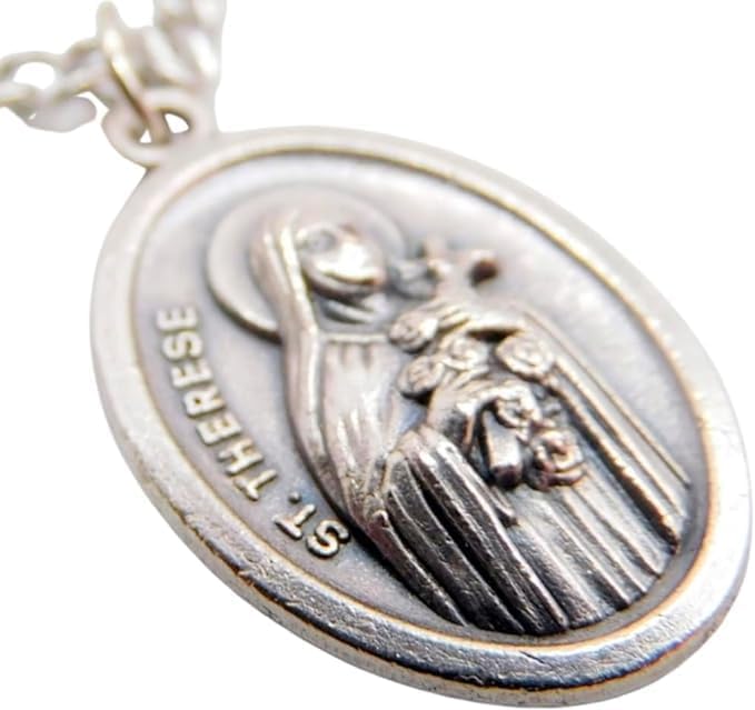 Westmon Works St Therese Medal Ladies Necklace Set with Medallion on a Stainless Steel Chain Boxed with Prayer Card Saint Expressions Premium Jewelry Series - Image 9