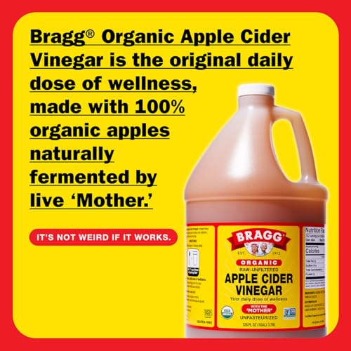 Image of Bragg Organic Apple Cider Vinegar with the Mother - 1 gal (128 fl oz) - Raw and Unfiltered (Pack of 2)