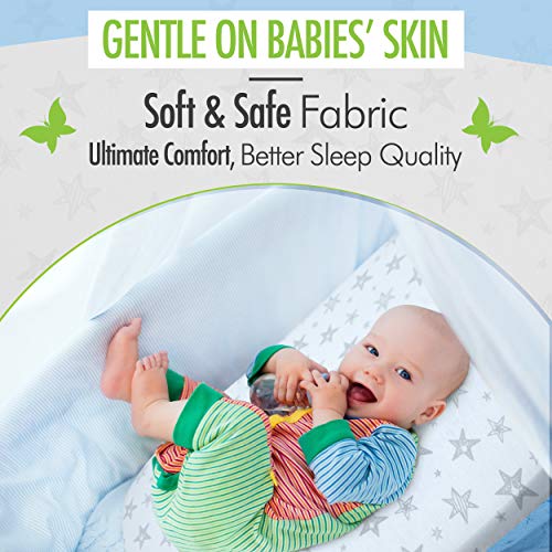 Premium Bassinet Sheets 3 Pack Set 100% Jersey Cotton Baby Sheets For Boys And Girls, Bassinet Sheet Oval Fitted, Cradle Sheets, Bassinet Mattress Sheets #TOP5