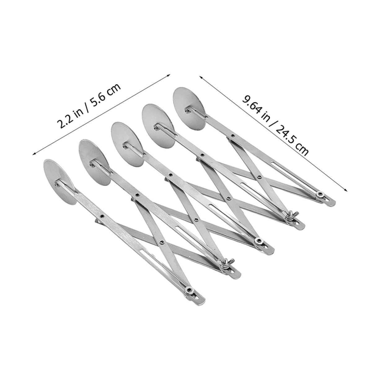 Coupe-pâte Design Pratique et Moderne à 5 Roues en Acier Inoxydable Réglable, Outil Essentiel de Pâtisserie pour Découpe Facile de Pizza et Pâte à Pain