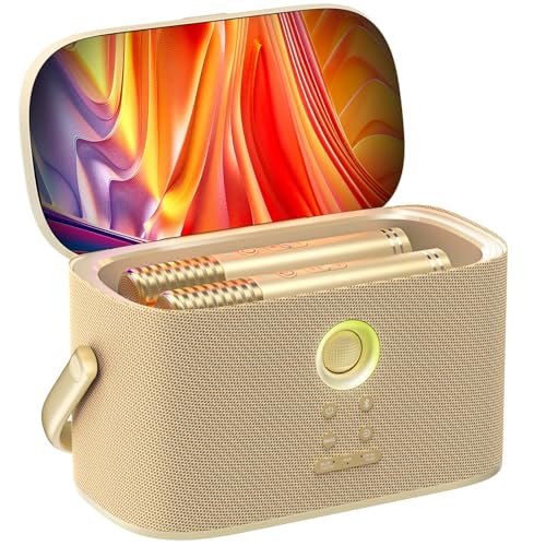 image for Ikarao Karaoke Machine for Adults, with Lyrics Display Screen, 2 Self-