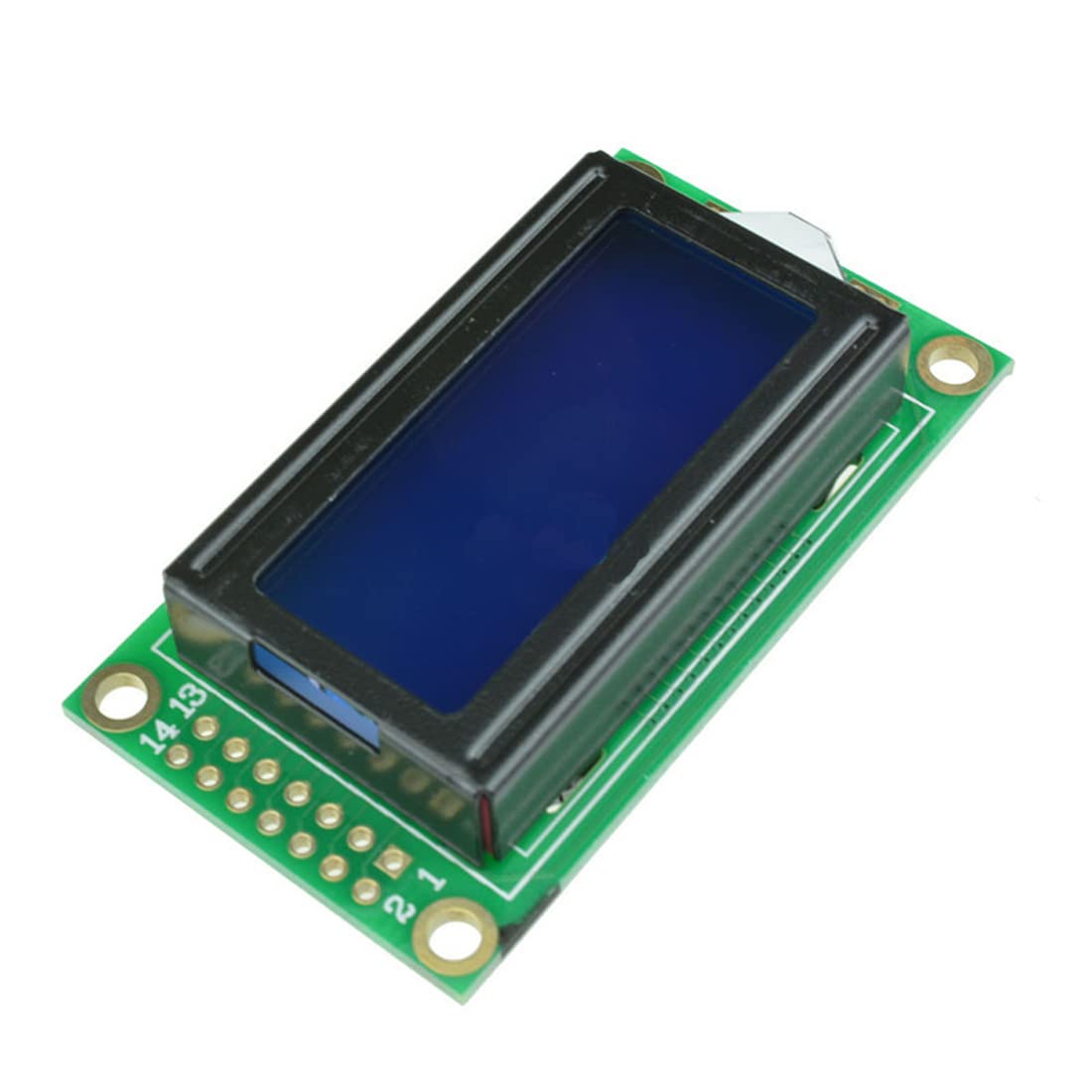 HiLetgo Lot de 2 modules d'affichage LCD SPLC780D 0802 8 x 2 caractères LCD LCM 5 V avec rétroéclairage Bleu