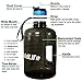 BuildLife 1 Gallon Water Bottle with Time Marker and Straw –Large Water Bottle- Motivational Water Bottles with Times to Drink, Leak Proof BPA Free(Black,1 Gallon)