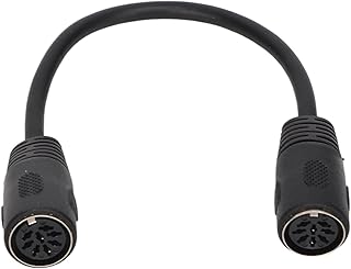 8Pin DIN Signal Audio Cable, 8Pin DIN Female to Female Extension Cable, 8Pin DIN Adapter Socket Audio AV Connector, 8Pin DIN MIDI Cable for AV Equipment (0.2m/0.66FT)