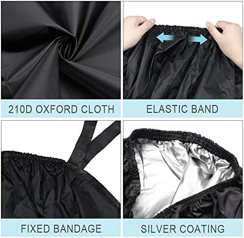 VVHOOY Mobility Scooter Cover, 210D Oxford Heavy Duty Waterproof 4 Wheel Power Scooter Travel Storage Cover All-Weather Outdoor Protection 55 x 26 x 36 inch/140 x 66 x 91 cm