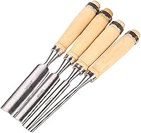 Vista 1 de Cuchillo para tallar cinceles de madera, cincel de mano semicircular, cincel para carpintería, medio círculo, para principiantes, aficionados