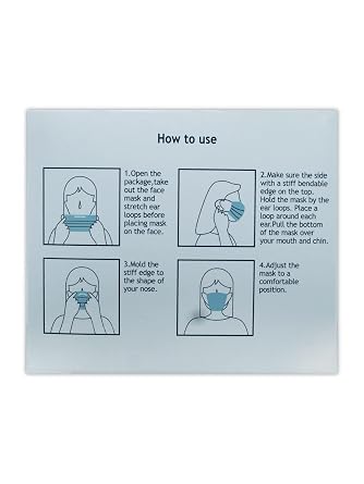 MAGID Disposable Face Masks, 50 Masks, Blue