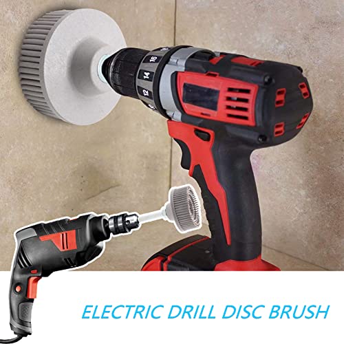 Jersvimc 2Pcs 120 Grit White Bristle Disc Attachment, 2 Inch Abrasive Bristle Disc Gasket Removal Disc With 1/4 Shank Coating Removal Disc For Rotary Tool #TOP6